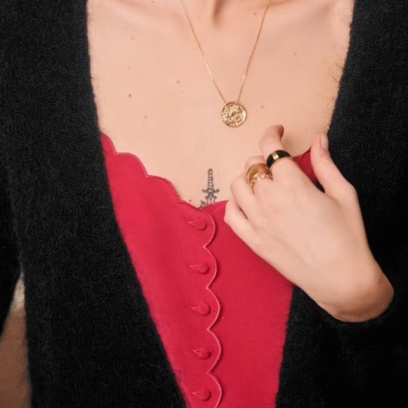 Sezane French Athena Silk Top Cami - Fuchsia Pink - Picture 2 of 8